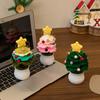 Mini Crochet Christmas Tree Potted  Christmas Accessories Creative Handmade Plant Car  Table Decor