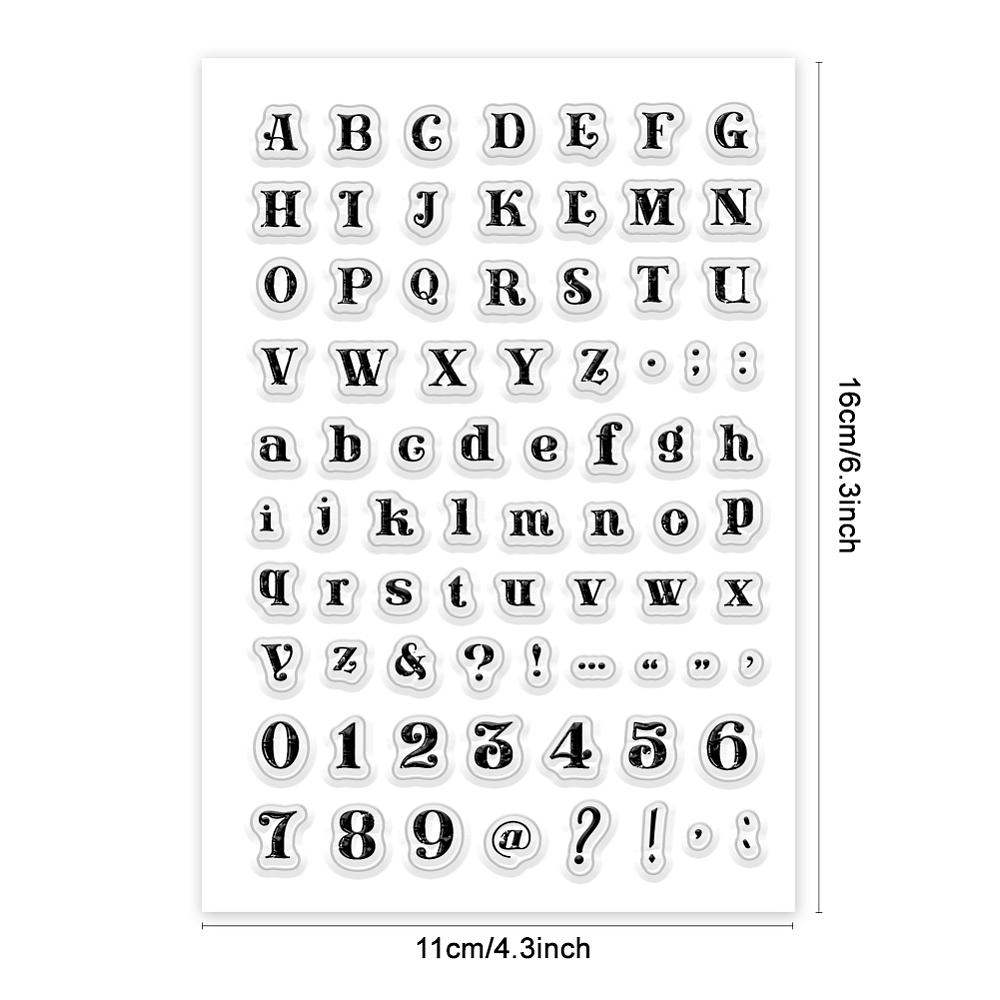 Custom PVC Plastic Clear Stamps for DIY Scrapbooking Photo Album Decorative Cards Making Letter 160x110x3mm