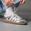 adidas Samba OG Silver Metallic Cracked Leather (Women's)