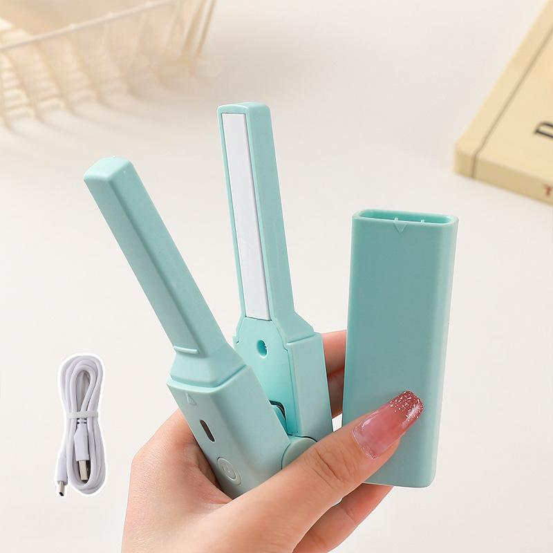 

Portable Dual-use Hair Curling Straightener Mini Curling Splint Women Ceramic Straightening Styling Tools Hair Cuticle Protect зелёный