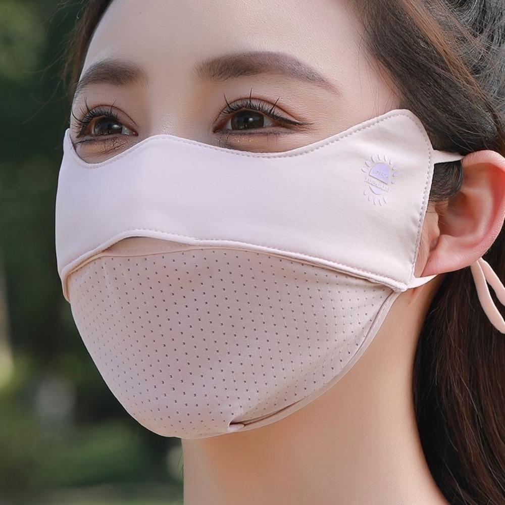 Breathable Ice Silk Mask Washable Riding Face Mask Protect The Corners of The Eyes