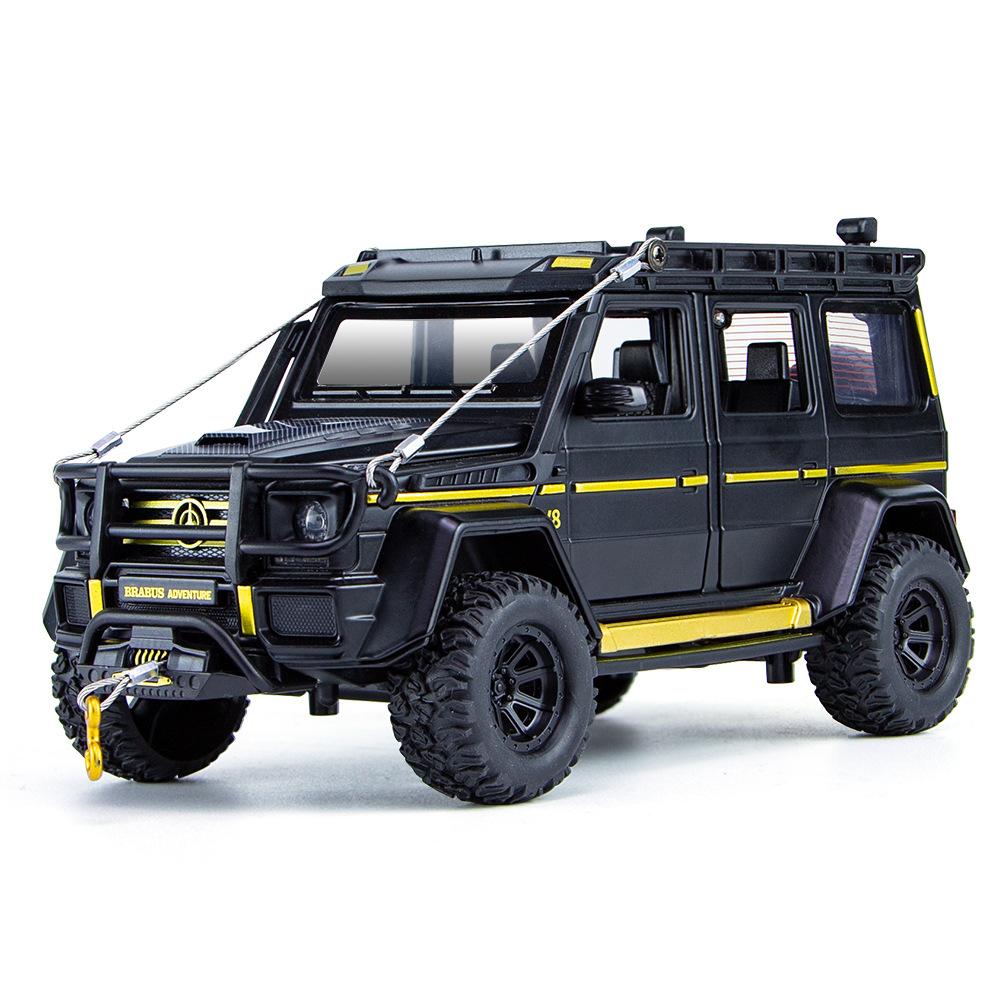 Model de mașină Benz G550 la scară 1/24 de jucărie, mașină de jucărie cu tragere înapoi cu sunet și lumină pentru copii, copii mici, băieți, fete, colecție de cadouri