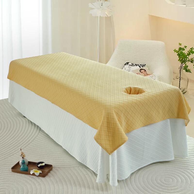 1PC Beauty Salon Bed Sheets with Face Hole Skin-friendly Spa Massage Table Covers Face Towels Set Salon Barbershop Decoration