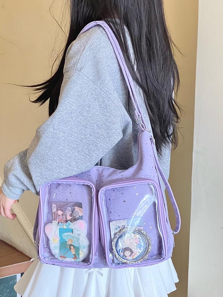 Women's Transparent Shoulder Doll Bag for Daily Commute - Small Crossbody Backpack