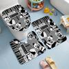 Art the Clown (5) Flannel Toilet 3 Piece Set Soft Bathroom Toilet Seat Cover Non-Slip Bath Rug Home Bathroom Decor