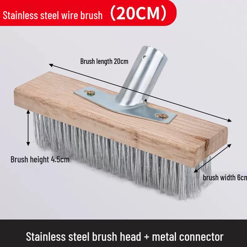 

Щетка для удаления мха с длинной ручкой из нержавеющей стали с жесткой щетиной