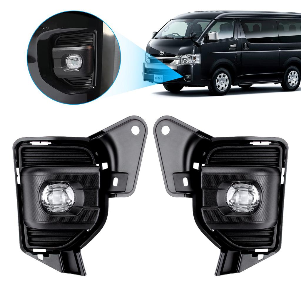 OPPLIGHT LED Fog Lamp Unit for Toyota Hiace 200 Ace and 8th Fits All Grades 2013 and Custom Converts PSX26W To Vehicle Inspection Adjustable Beam