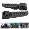 Pair of Rear Foot Pegs Aluminum Alloy Modified Pedals Fit for Kawasaki Ninja 250 Z800 Z650 Z900 Z1000SXBlack