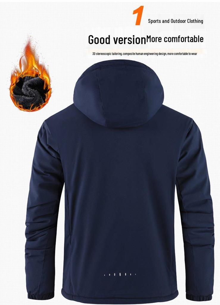 Men's Winter Plus-Size Cotton Jacket: Thick, Warm, Windproof, Waterproof, for Outdoor Activities