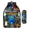 Minecraft Schoolbag Children'S Backpack Cartoon Animation Backpack Pencil Case