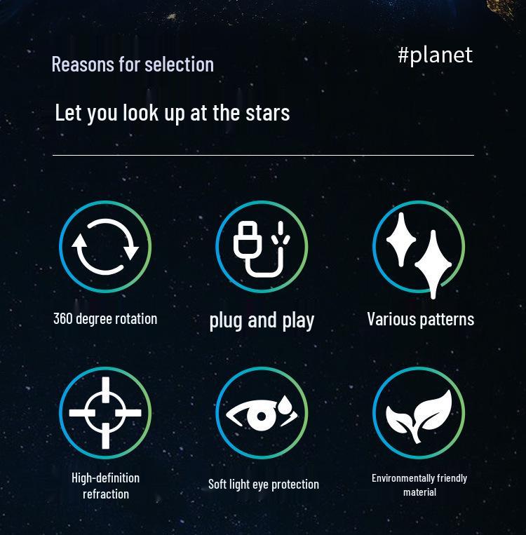 Starry Sky Moonlight Projector: Creative Night Light for Bedrooms