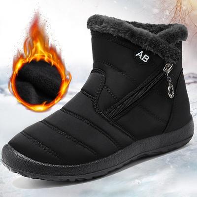 Chaussures en coton pour femmes Hiver Mode Polyuréthane Bottes en coton à tige longue Chaudes Montantes Chaussures pour personnes âgées Grande taille Bottes de neige