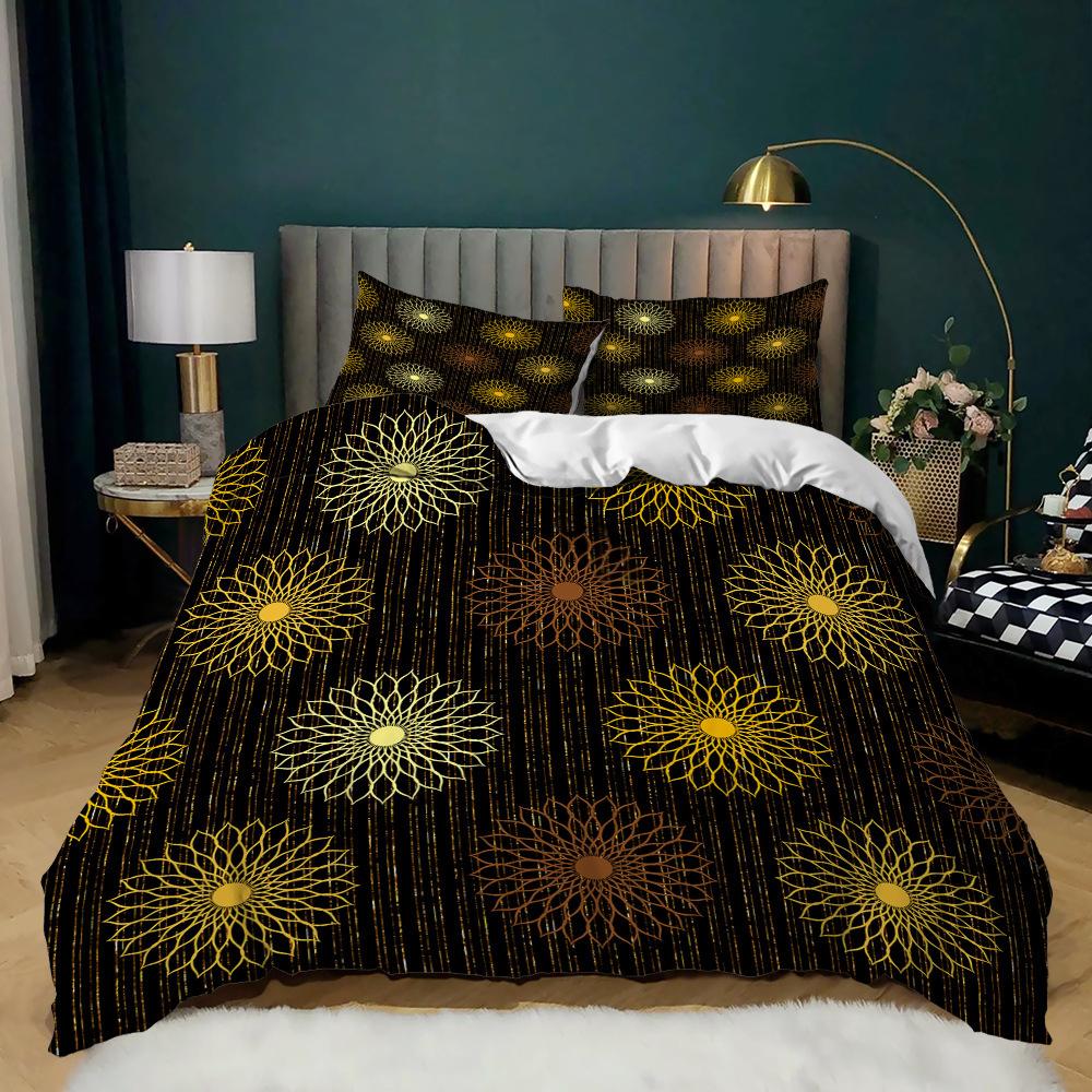 Pastoral Three-Piece Plant Printing Four-Season Kit Quilt Cover