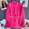 Four Seasons Women's Khaki Suit Jacket Spring Autumn CollectionElegant High-End Street Style for The Leisure Season