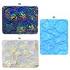 Holographic Christmas Silicone Mold for DIY Ornaments Snowman Resin Mold Christmas Tree Snowflake Pendant Epoxy Molds