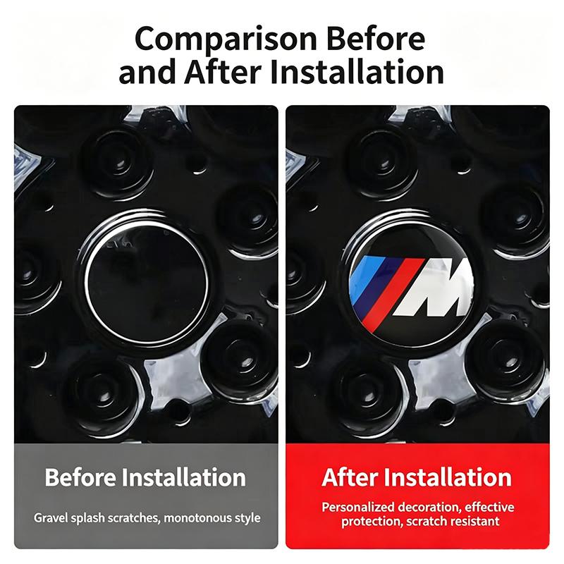For BMW M E46 E90 E60 4Pcs 56mm Car Badge Wheel Center Hub Cap Sticker Accessories For BMW M E46 E90 E60 F30 F10 E39 E36 F20 G30 G20 E87 E92 E91 X1 X5