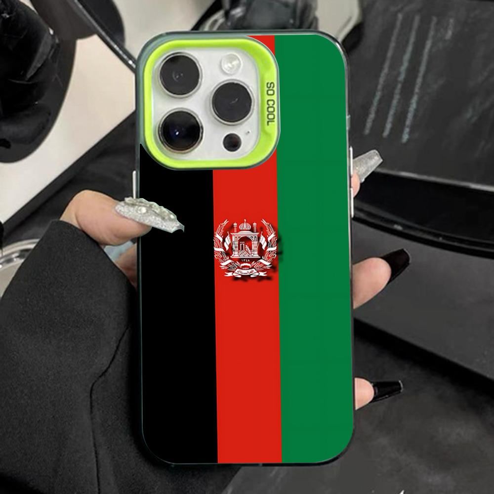 

Flag of Afghanistan Phone Case For iPhone 16,15,14,13,12,11,Pro,Max,Plus,Mini,XS,SE Anti Fall Green Matte Hard Bumper iPhone16plus