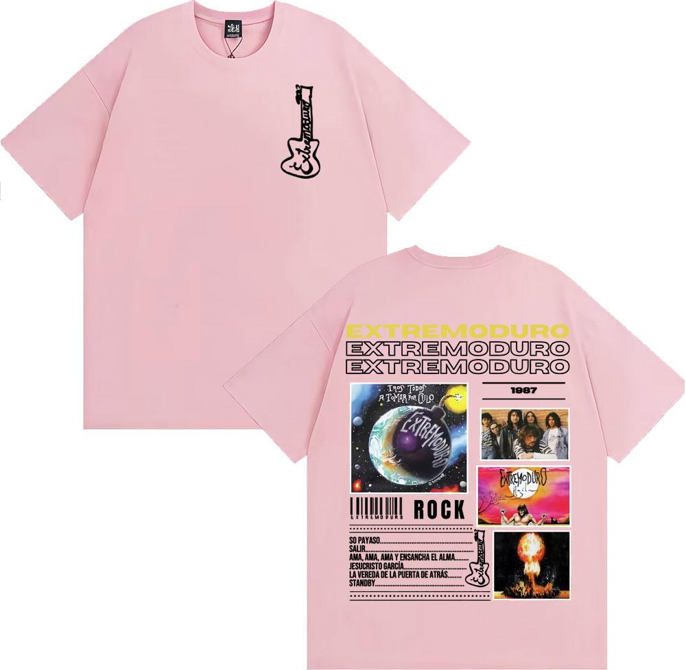 Rock Band EXTREMODURO Tour 2025 Cover Tshirt Unisex Women Fashion Vintage Short Sleeve T Shirts Summer Pop Loose Oversized T Shirt