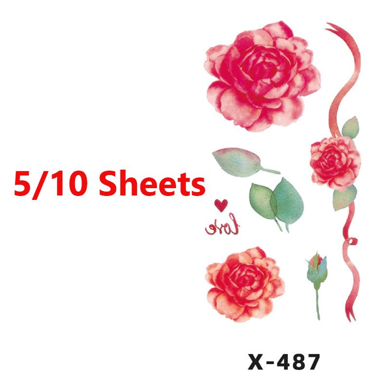 

X487 60*105 мм боди-арт водонепроницаемый долговечный стикер татуировки длится до 2 недель волшебная татуировка