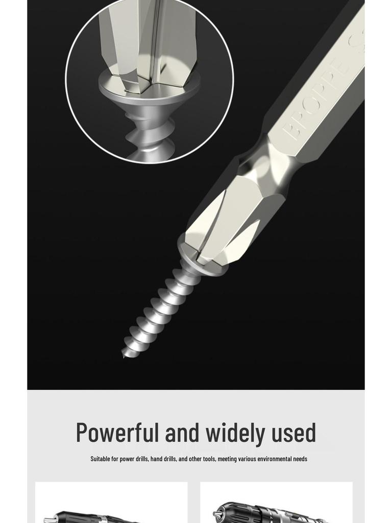 Double-Ended Magnetic Cross & Flathead Electric Screwdriver Bit Set