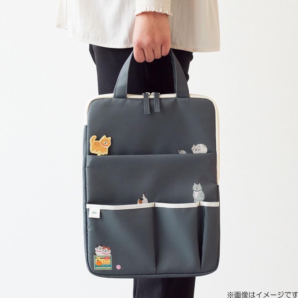LIHIT LAB Nyan Scene Cat Bag-in-Bag Carrying Sleeve, Biscuit Beige, A2226-16