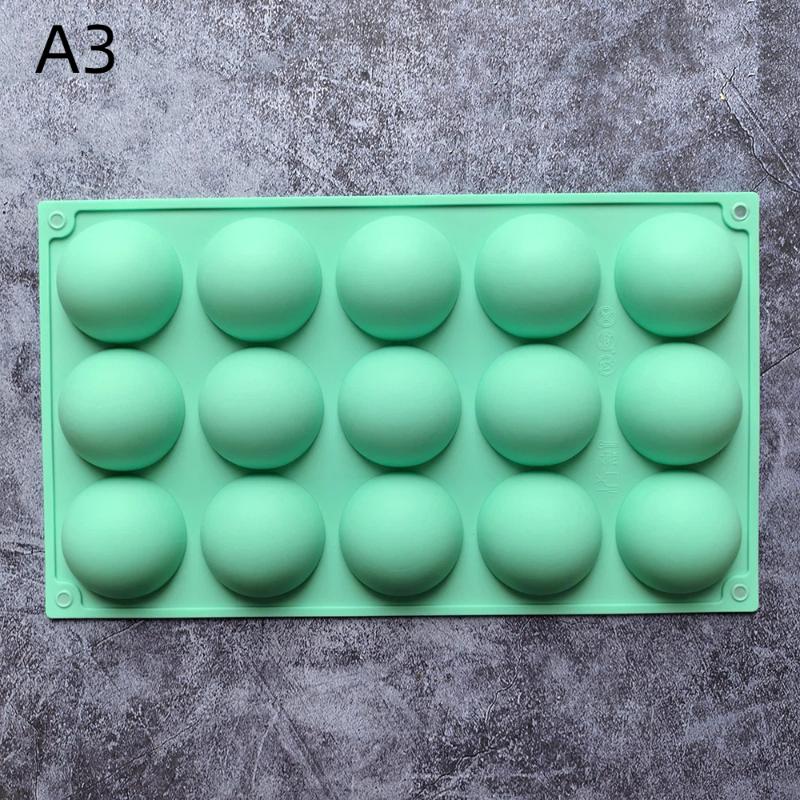 Silicone Half Sphere Baking Mold Reusable 6/15/24 Holes Non-Stick for Ice Cream Chocolate Holiday Baking DIY Gift Making