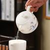 Premium Ceramic Teapot Mutton Fat Jade Porcelain Kungfu Tea Set for Home Office Use Chinese Gift