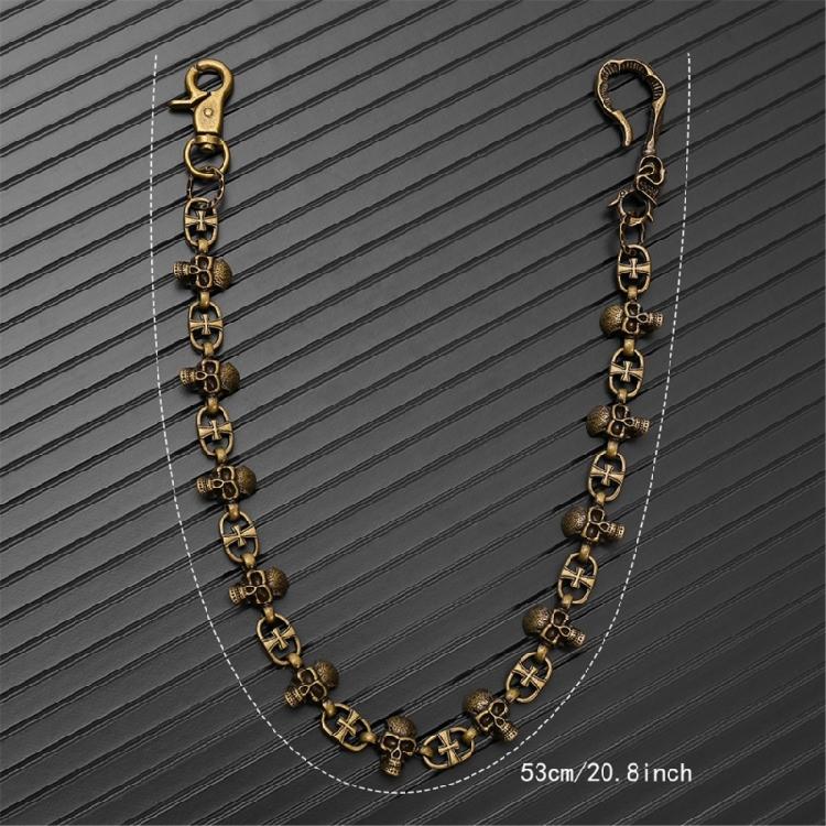 Catena da Cintura Teschio Gotico Accessorio Metallico Retrò Per Personalizzare Jeans Giubbotti Unico