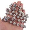 European & American Women's Six-Layer Rosary Necklace with Diamond-Studded Soft Clay Beads