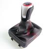 Pour VW Polo 9N 9N2 2002-2009 Pommeau de levier de vitesse en cuir PU avec Soufflet de levier de vitesse