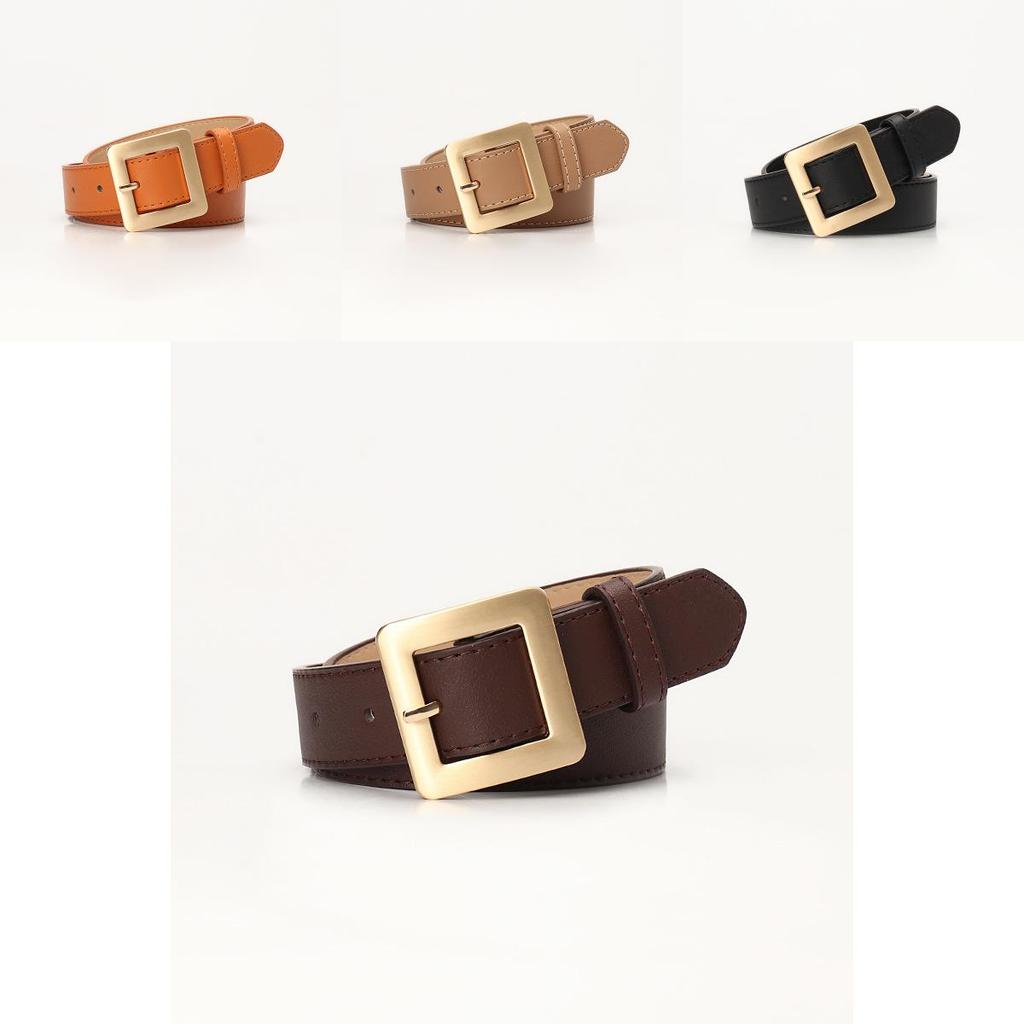 Fashion Ladies Synthetic Leather Belt With Alloy Pin Buckle For Daily Jeans