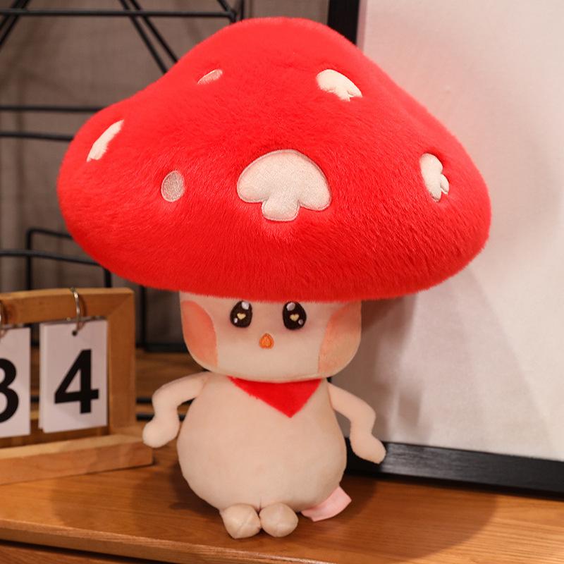 New Plush Mushroom Shiitake Doll Walking Mushroom Cute Plush Toy Boutique Gripping Doll
