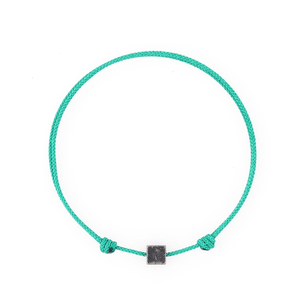 Jbans Classic Antique Cube Pendant String Knot Bracelet (C2501Ac1236)