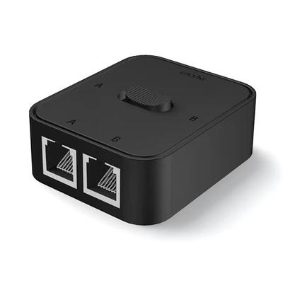 2-Port 1000Mbps Gigabit Netzwerk Switch RJ45 Switch Netzwerk Splitter Kabel Extender Selector Power Kostenloser 2 Weg adapter Stecker