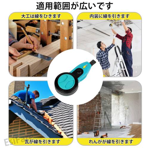 EsiFare ხელის ცარცის ხაზი, ხელით დახვევა, მელნის ქილა, 30 მ სიგრძე, მელნის გარეშე, გამძლე, ხის დამუშავება, მარკირების ინსტრუმენტი, ხის დამუშავების საზომი ინსტრუმენტი