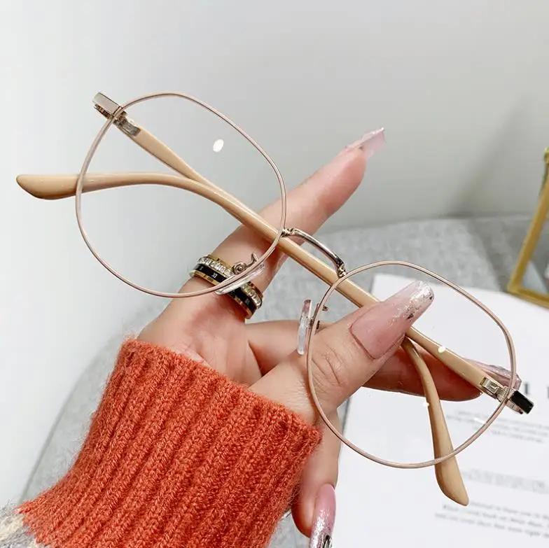 Multifocal Progressive Anti Blue Light Reading Glasses Retro Women Men Metal Near and Far Double Use Presbyopic Eyewear