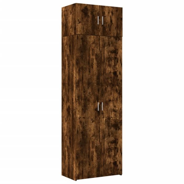 VidaXL Storage Cabinet Smoked Oak 70x42.5x225cm Engineered Wood, Bathroom Storage Cabinet, Unit of 3281333