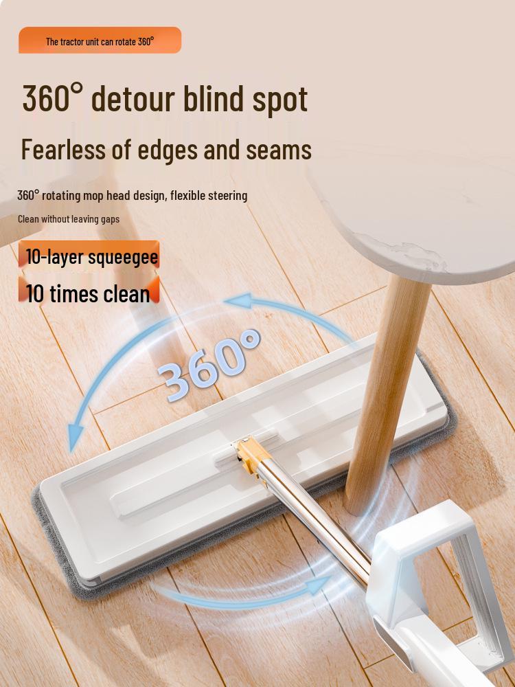 Dual-Use Flat Mop 2025: Wet/Dry Hands-Free Cleaning