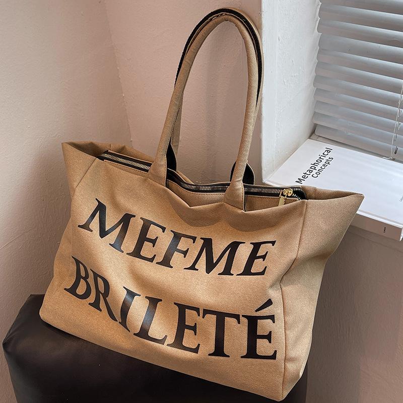 

Холщовые сумки женские 2024 новые модели популярны в этом году, сумки-тоут большой вместимости, универсальные сумки через плечо и высококлассные сумки для поездок на работу. хаки