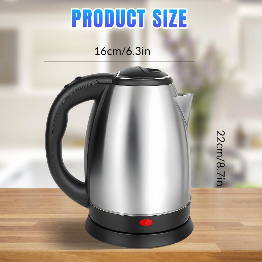 2.0L Hot Water Kettle Electric 1000W Stainless Steel Teapot with Auto Shut-Off Anti-Dry Design,Quick Boil for Hotel Family Trip