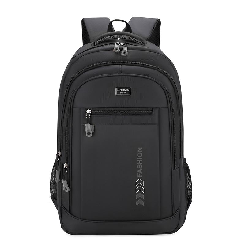 Повседневный школьный рюкзак мужской холщовый простой рюкзак мужской корейская версия рюкзак большой вместимости сумка для средней школы компьютерная дорожная сумка чёрный