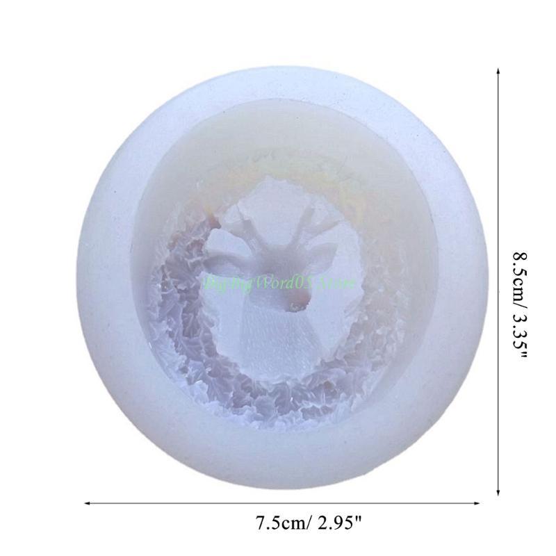 24TE Silicone Soap Molds Chritsmas Deer Wreath DIY Craft Handmade Soap Moulds Moulds Hand-Making Soap Supplies