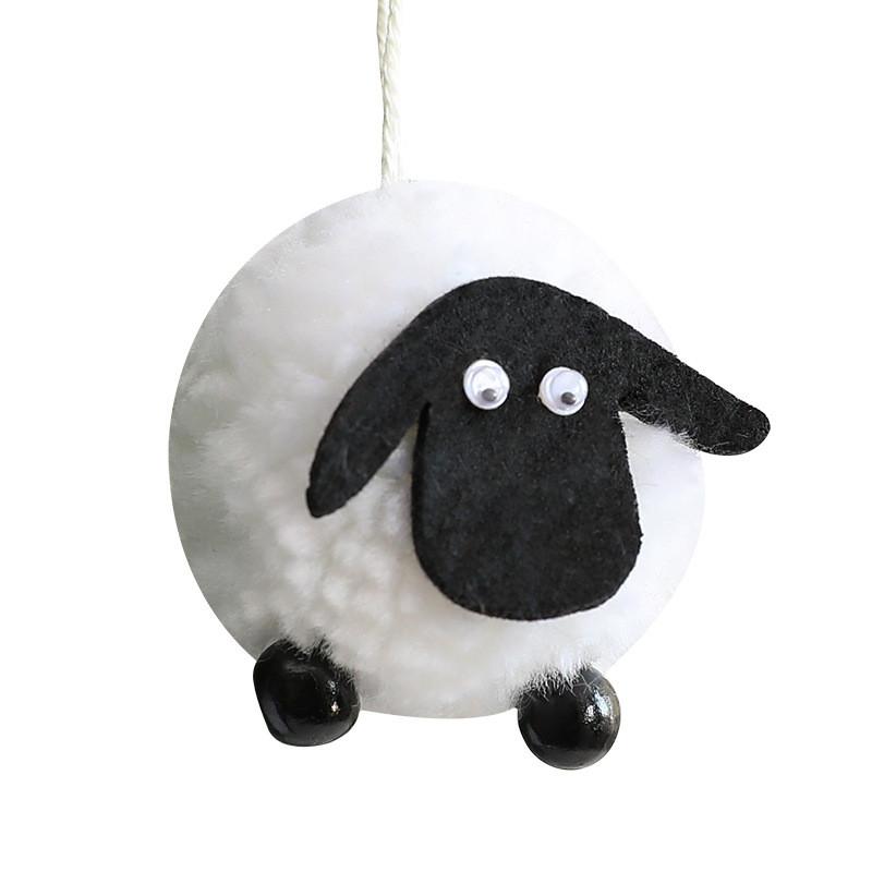 Face Plush Black Sheep Easter Decorations With Hanging Gift For Events Seasonal