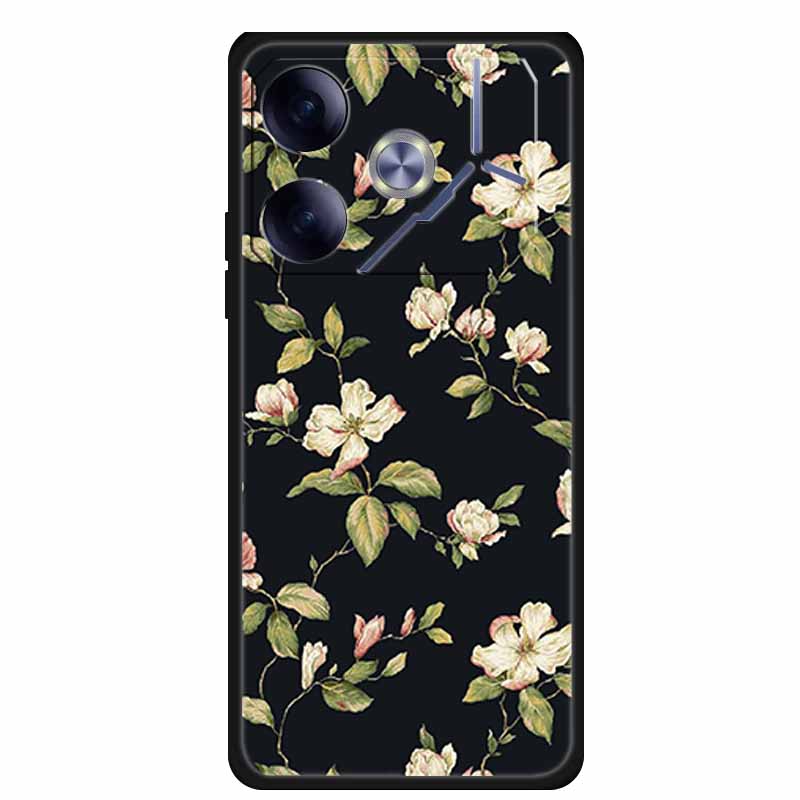 For Tecno Pova 6 Phone Case 6.78" Animal Black Silicone Soft Back Cover Cases For Tecno Pova 6 Case Pova6 Coque Funda Shockproof