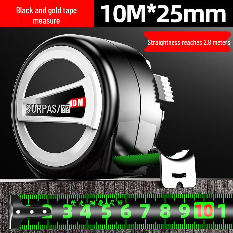 German Fluorescent Stainless Steel Measuring Tape - 5/3/10 Meter, Thickened Anti-Cut Design for Household Use