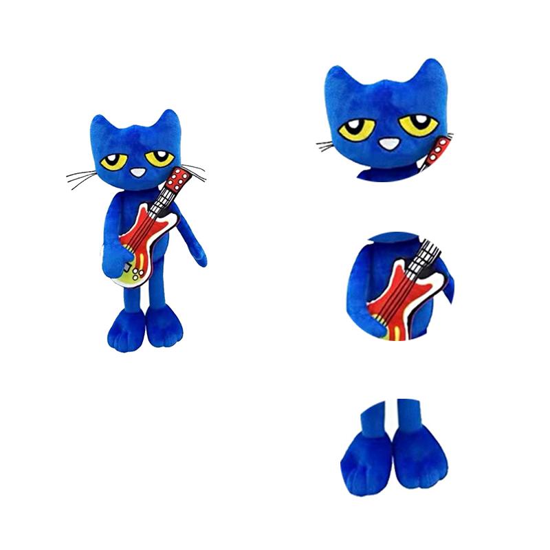 Pete The Cat Guitar Blue Stuffed Animal Game Cartoon Plush Toy Doll Makers Merry