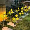 Luz solar de diente de león para jardín, lámpara LED impermeable para patio y decoración exterior