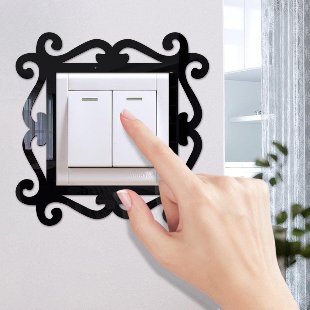 Acrylspiegel Quadrat Schalteraufkleber: Reflektierende Wanddekoration für Wohnzimmer & Schlafzimmer