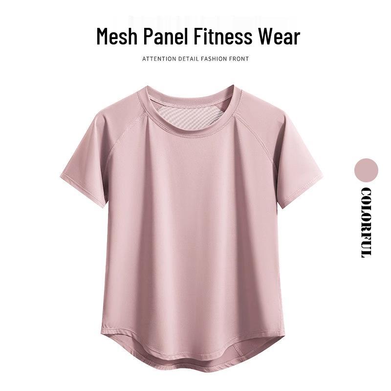 Women's Quick-Dry Yoga Set: Short Sleeve & Shorts - Slim-Fit, Elastic Activewear for Outdoor Sports