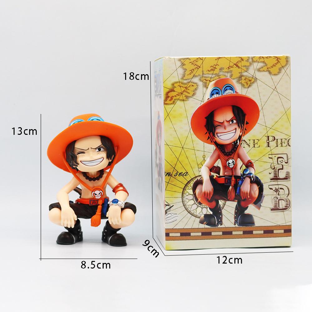 13cm Anime Figur One Monkey D Luffy Roronoa Zoro Sanji Ace Kawaii Spielzeug Q Version Figural Nendoroid Dekoration PVC Modell Geschenk